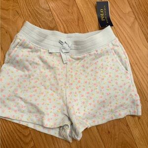 NWT Polo by Ralph Lauren Cream Floral Shorts girl size small